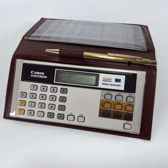 Canon Other - VTG Canon CB-100 Checkbook Electronic Calculator Working Made in Japan COMPLETE